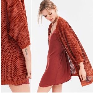 Ecote burnt orange loose knit cardigan